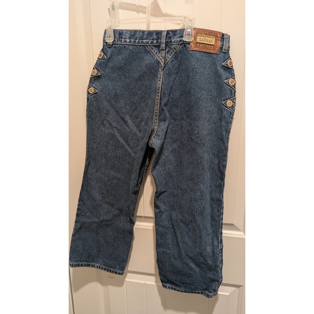 LAWMAN Vintage Women's Western High Rise Jeans Embellished Hip Buttons Size 7